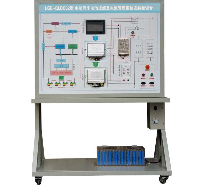 LGE-QLDC02型 電動汽車電池成組及電池管理系統(tǒng)安裝實訓臺