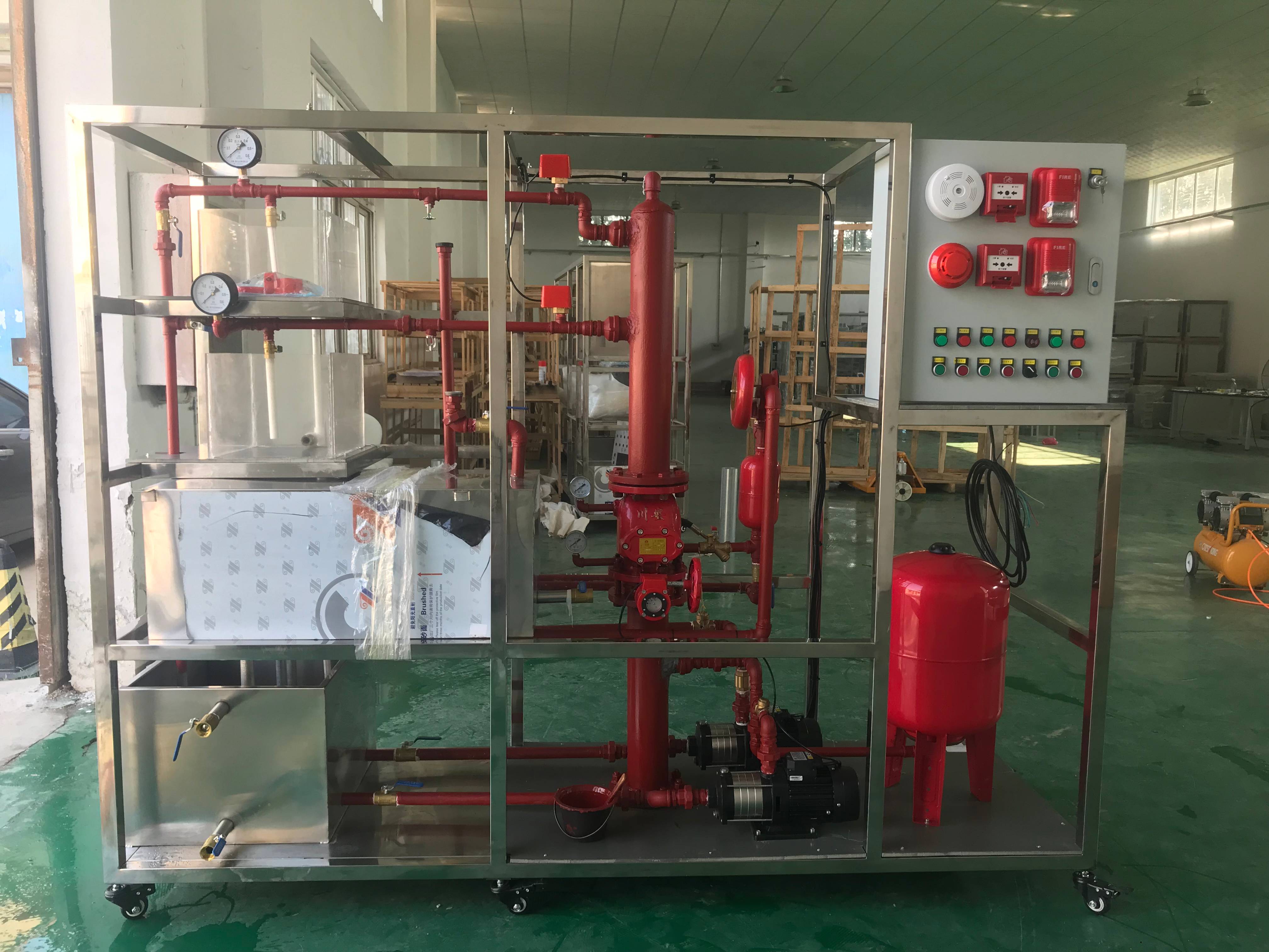 模擬建筑火災(zāi)自動報警噴淋演示系統(tǒng)